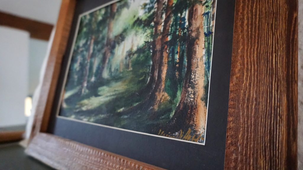 Aquarell Wald Landschaft Kaufe. Kunstwerk kaufen