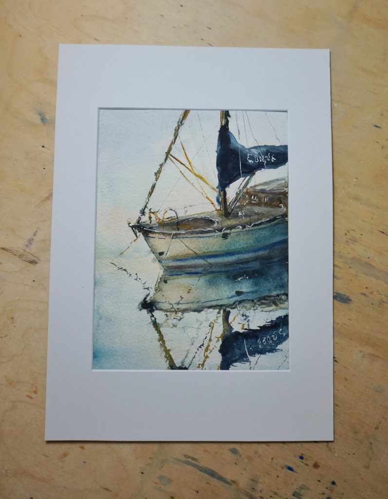 Aquarelle Segelschiff 