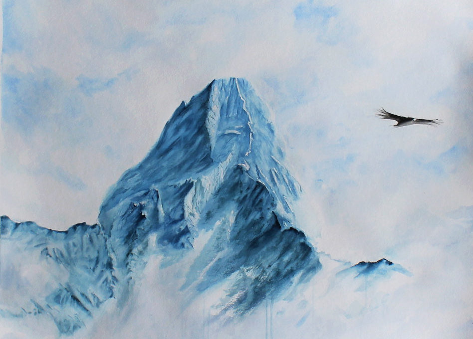 schneeberg-aquarelle-kunstwerk-auf-große-leindwand