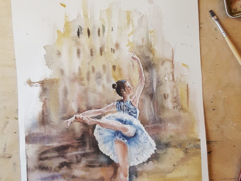 Aquarell-Kunstwerk-Unikat