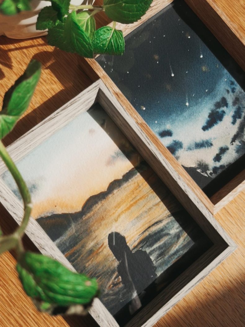 aquarell-kunstwerk-rahmen